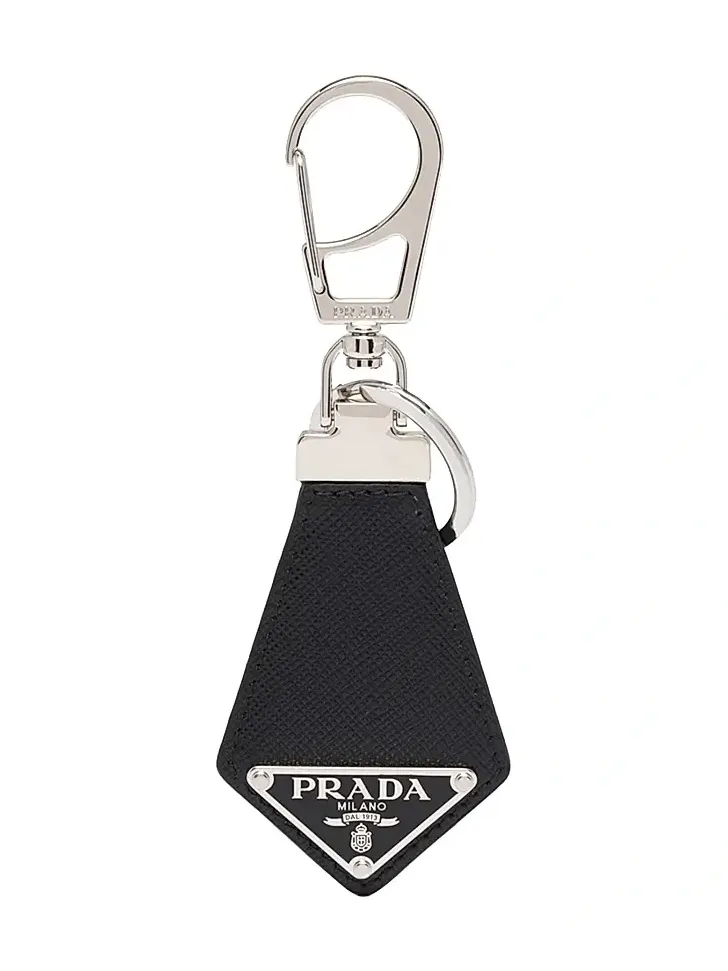 Men's Saffiano Leather Keychain