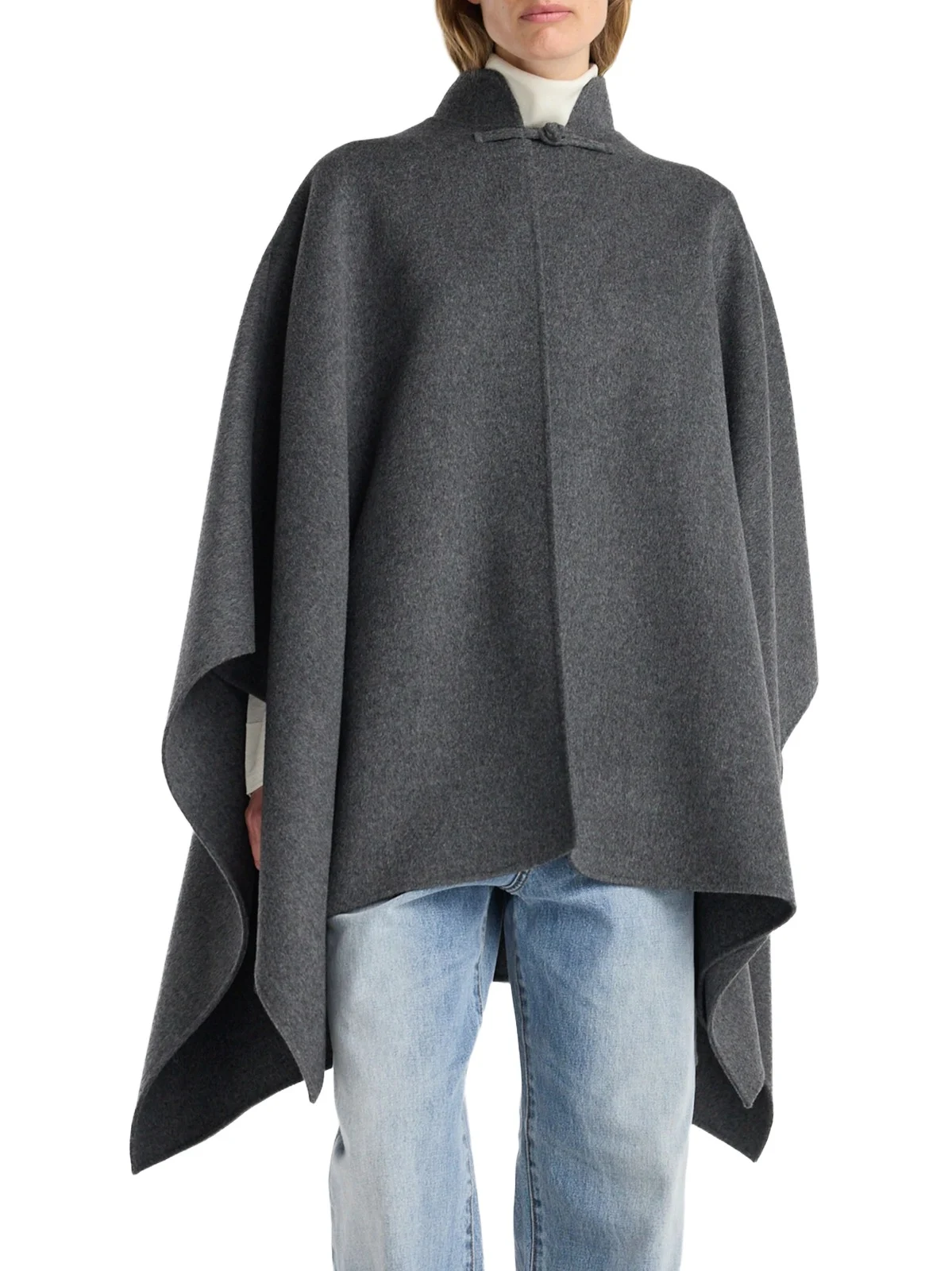 Women's Double-Faced Wool-Cashmere Poncho Women's Double-Faced Wool-Cashmere Poncho