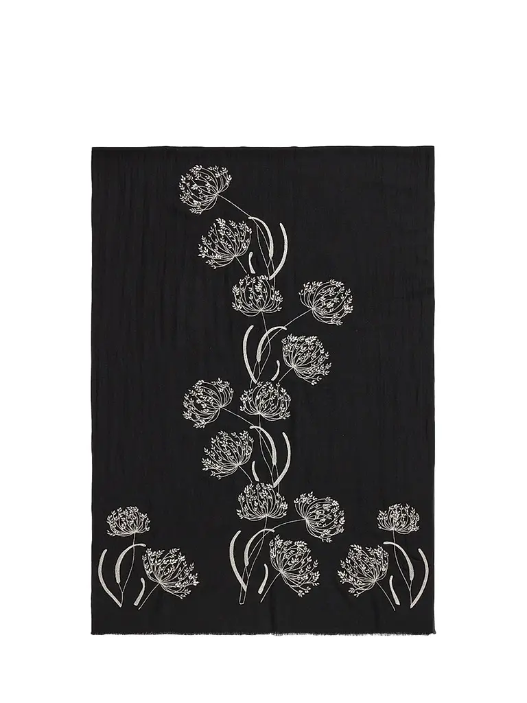 Janavi Women's The Wild Pearl Wool Scarf | Image 1 Janavi Women's The Wild Pearl Wool Scarf | Image 1
