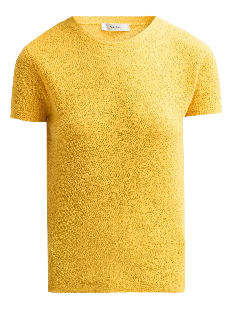 Women's Textured Short-Sleeve Crewneck Sweater Women's Textured Short-Sleeve Crewneck Sweater
