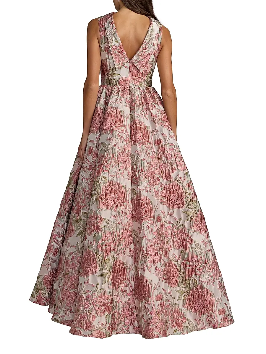 Mac Duggal Women's Floral Brocade Gown | Thumbnail 2 Mac Duggal Women's Floral Brocade Gown | Thumbnail 2