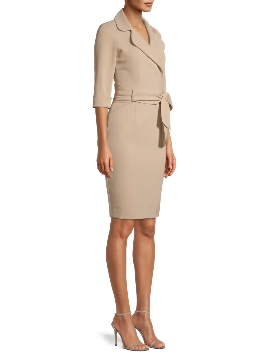 BLACK HALO Women's Lucinda Belted Sheath Dress | Thumbnail 4