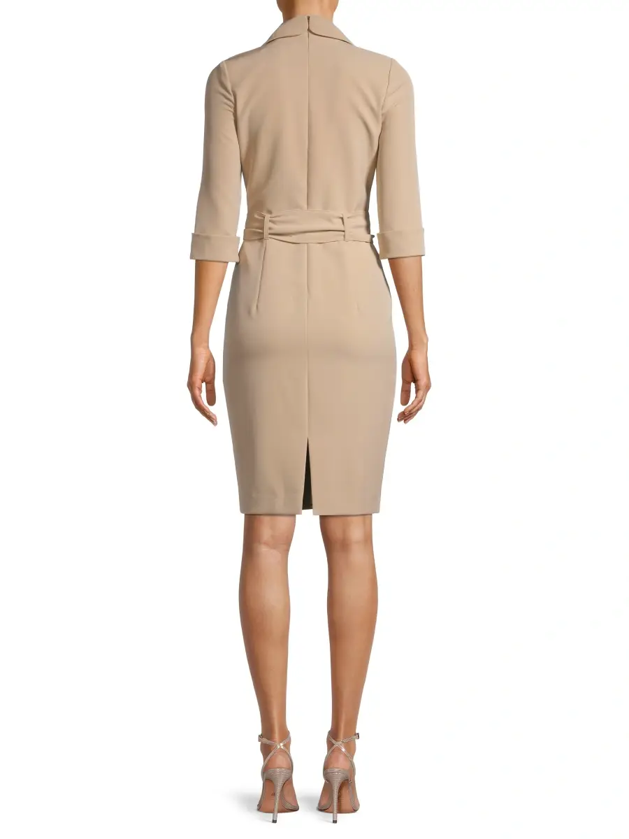 BLACK HALO Women's Lucinda Belted Sheath Dress | Thumbnail 5