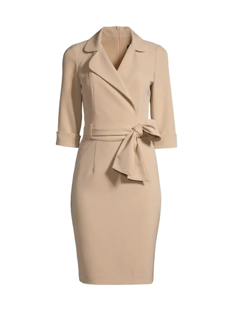 BLACK HALO Women's Lucinda Belted Sheath Dress