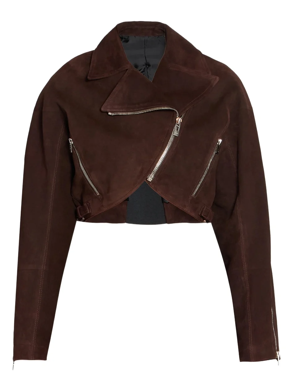Women's Suede Crop Biker Jacket Women's Suede Crop Biker Jacket