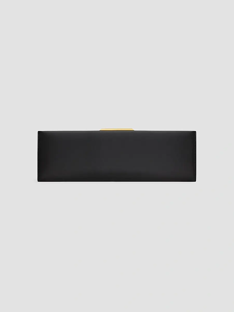 Saint Laurent Women's Large Clutch in Smooth Leather - Black | Thumbnail 2