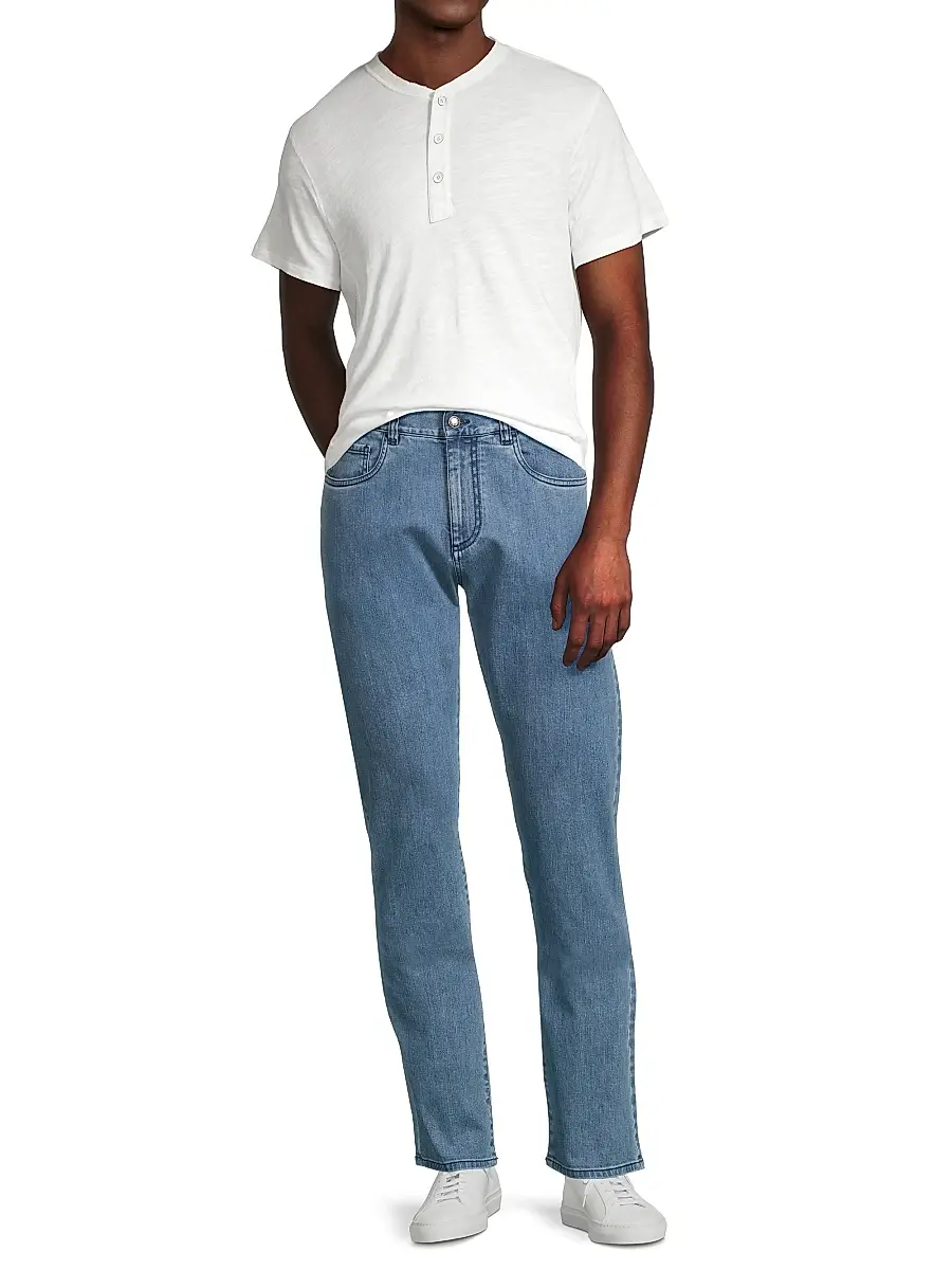 Canali Men's Comfort Slim-Straight Jeans | Thumbnail 2 Canali Men's Comfort Slim-Straight Jeans | Thumbnail 2