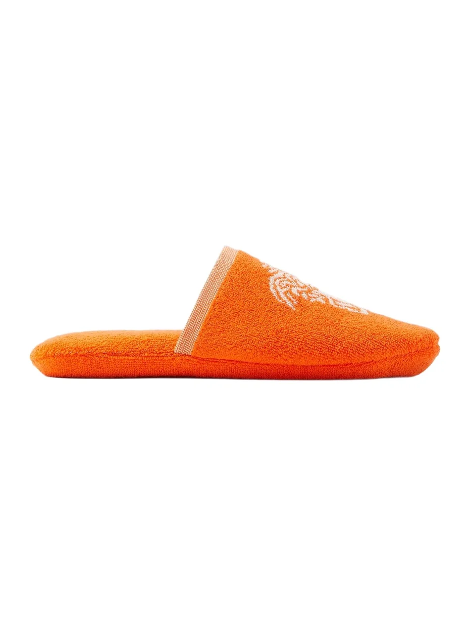 Versace Men's Jacquard Medusa Terry Cotton Bath Slippers