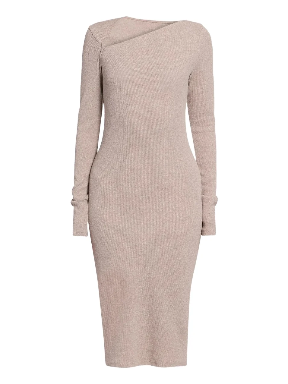 Women's Rib-Knit Cotton-Wool Sheath Midi Dress Women's Rib-Knit Cotton-Wool Sheath Midi Dress