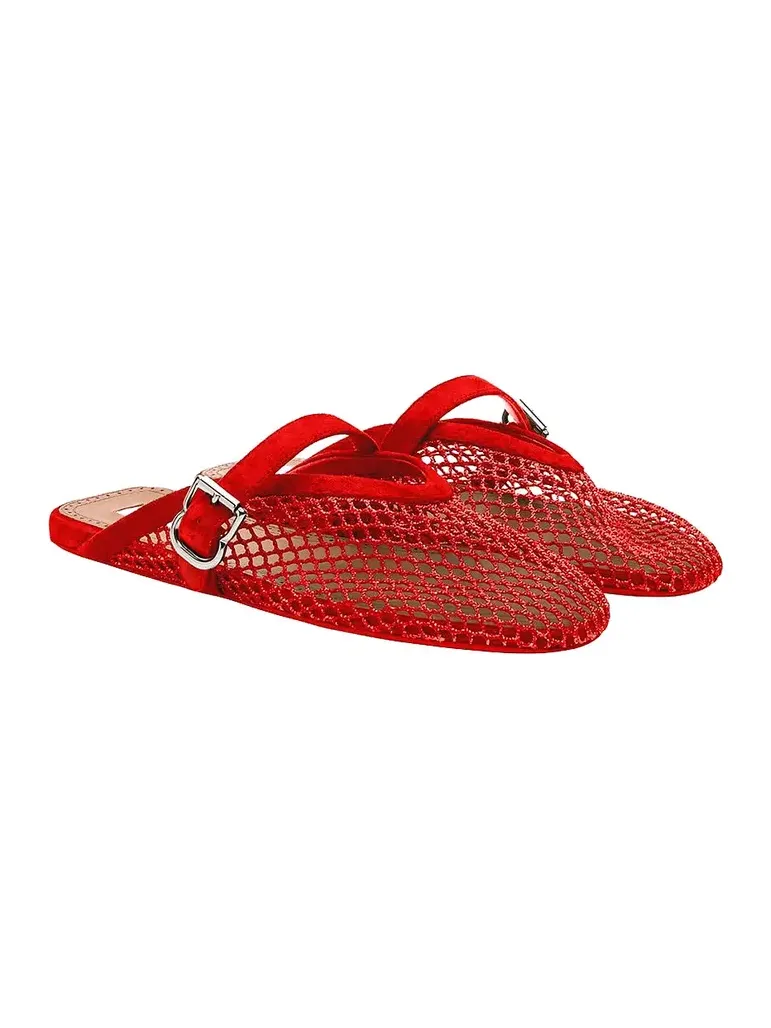 Alaïa ALAΪA Fishnet Flat Mule