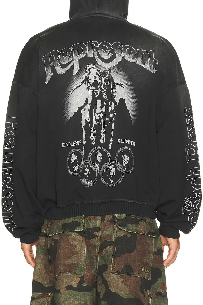 Represent x Beach Boys Endless Summer Zip Through Hoodie | Thumbnail 3