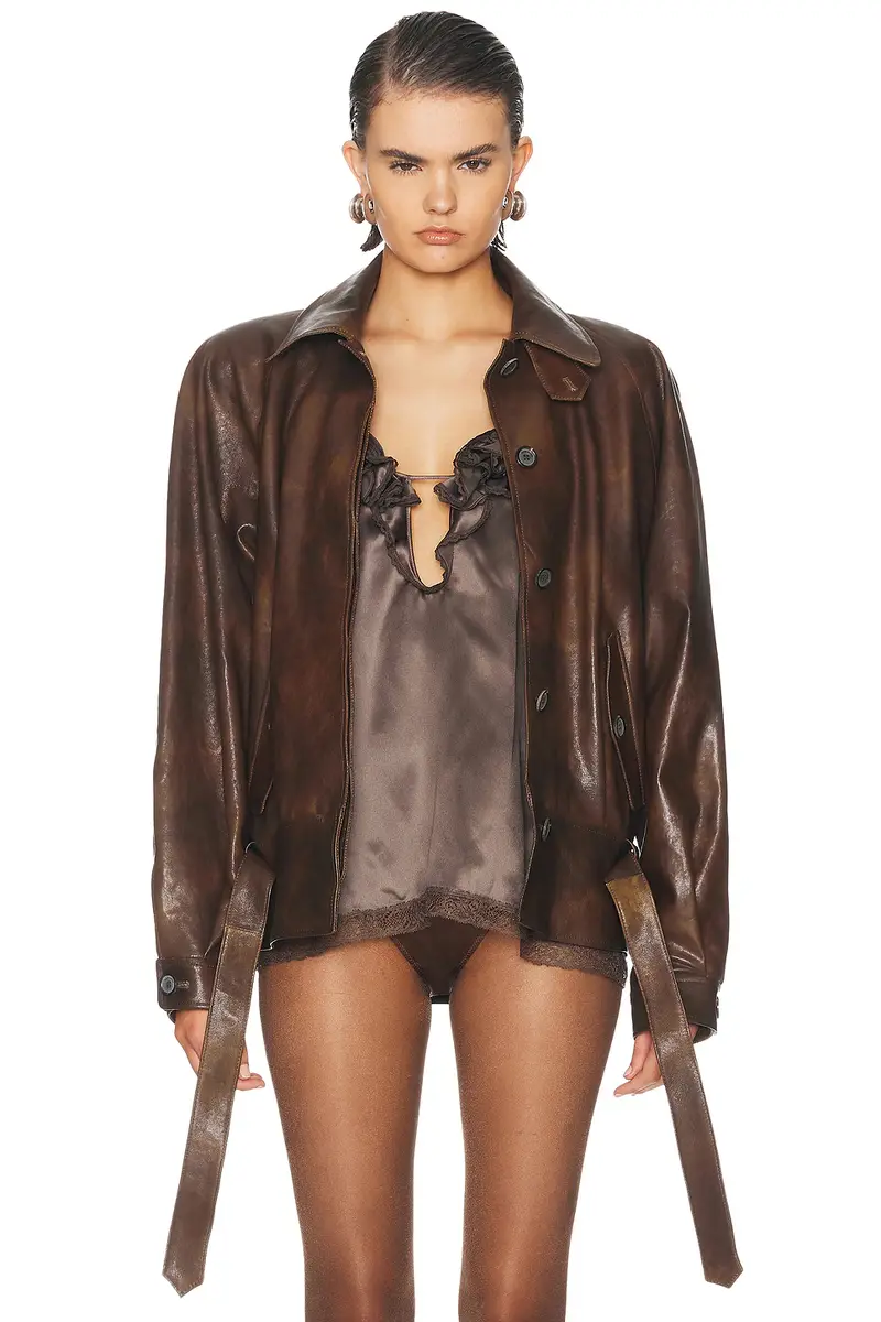 Magda Butrym Leather Jacket | Thumbnail 2 Magda Butrym Leather Jacket | Thumbnail 2