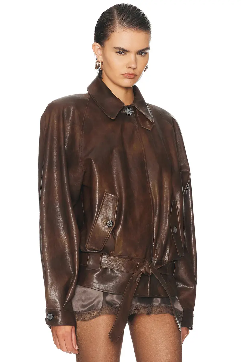 Magda Butrym Leather Jacket | Thumbnail 3 Magda Butrym Leather Jacket | Thumbnail 3
