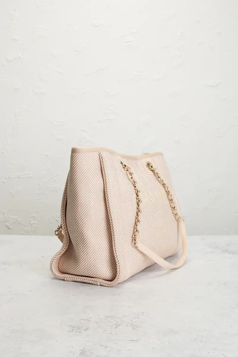 Chanel Chanel Small Deauville Tote Bag | Thumbnail 4 Chanel Chanel Small Deauville Tote Bag | Thumbnail 4