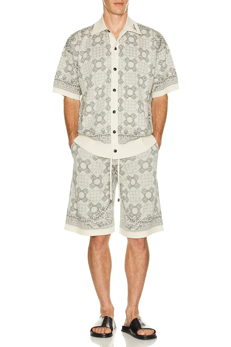 AMIRI MA Quad Check Mesh Knit Shirt | Thumbnail 3