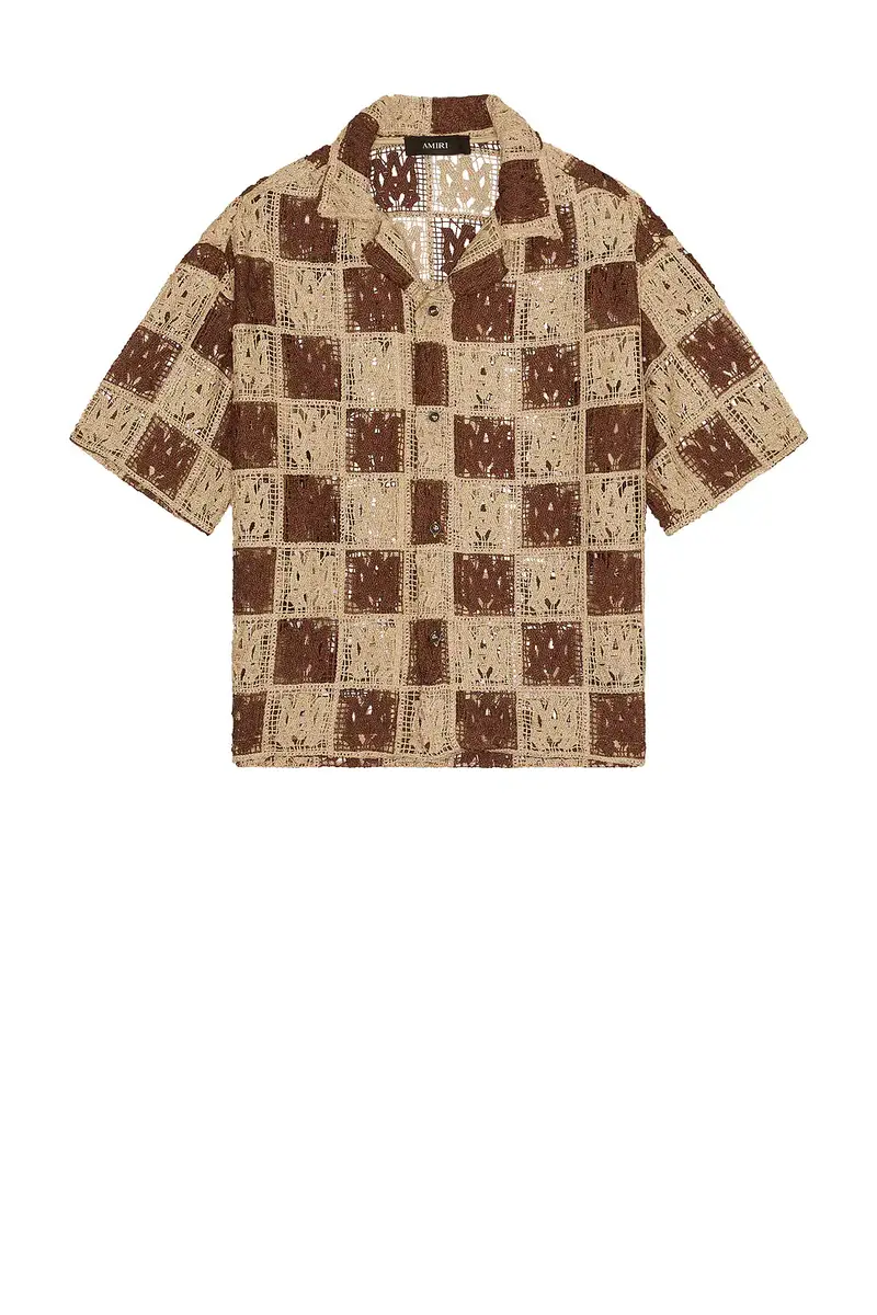 AMIRI MA Check Lace Camp Shirt | Thumbnail 4 AMIRI MA Check Lace Camp Shirt | Thumbnail 4