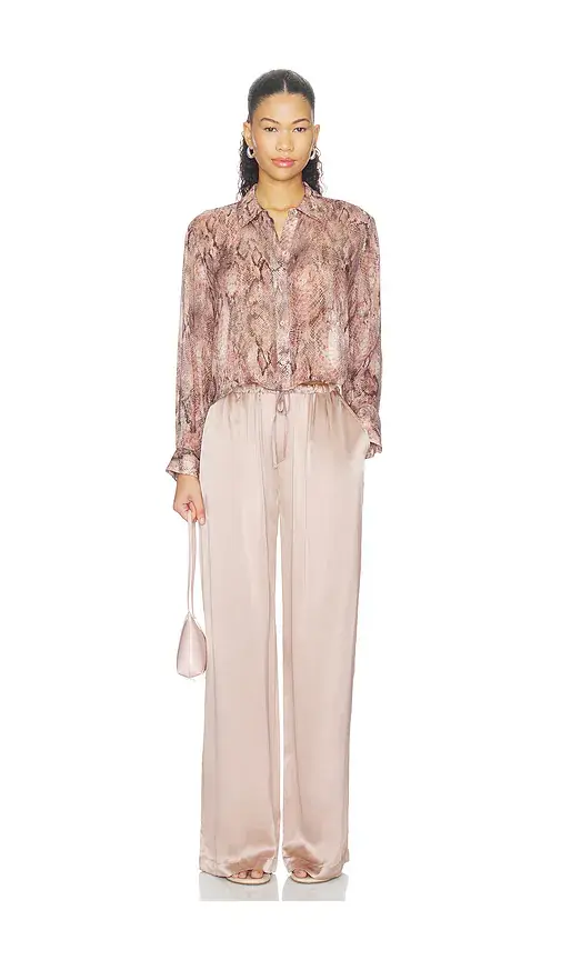 L'Agence Cosette Crop Hi Low Shirt | Thumbnail 4 L'Agence Cosette Crop Hi Low Shirt | Thumbnail 4