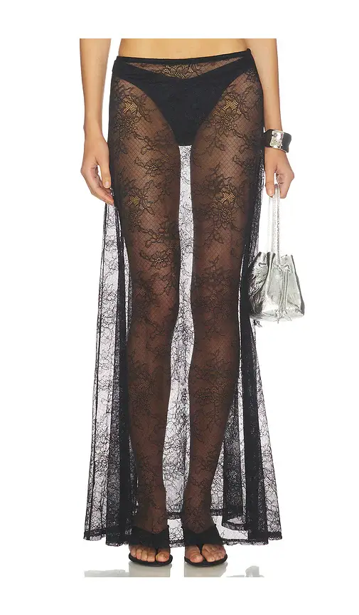 Jenna Low Waist Lace Maxi Skirt