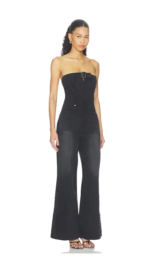 One Teaspoon Dark Angel Strapless Wide Leg Denim Jumpsuit | Thumbnail 2 One Teaspoon Dark Angel Strapless Wide Leg Denim Jumpsuit | Thumbnail 2