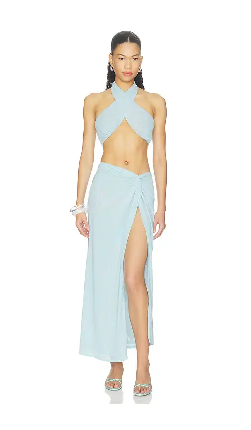 AFRM Lorli Burnout Velvet Skirt | Thumbnail 5 AFRM Lorli Burnout Velvet Skirt | Thumbnail 5