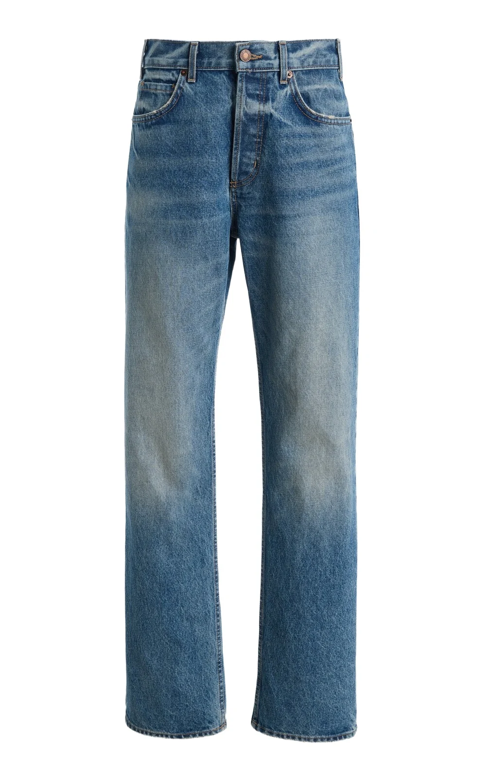 Nili Lotan Briana Rigid High-Rise Straight-Leg Jeans