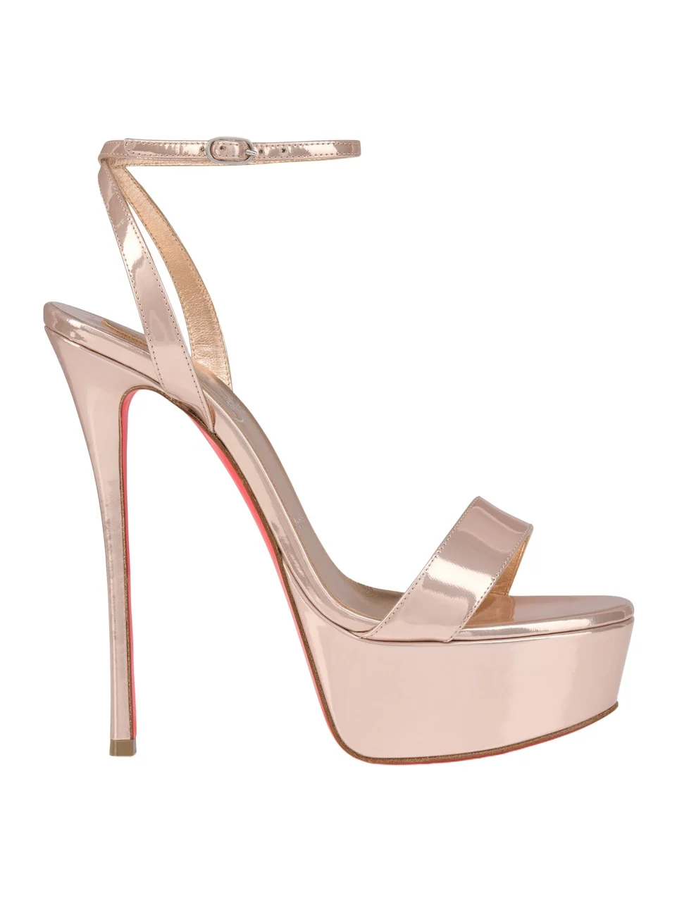 Loubi Queen Alta 150mm Metallic-Leather Platform Sandals