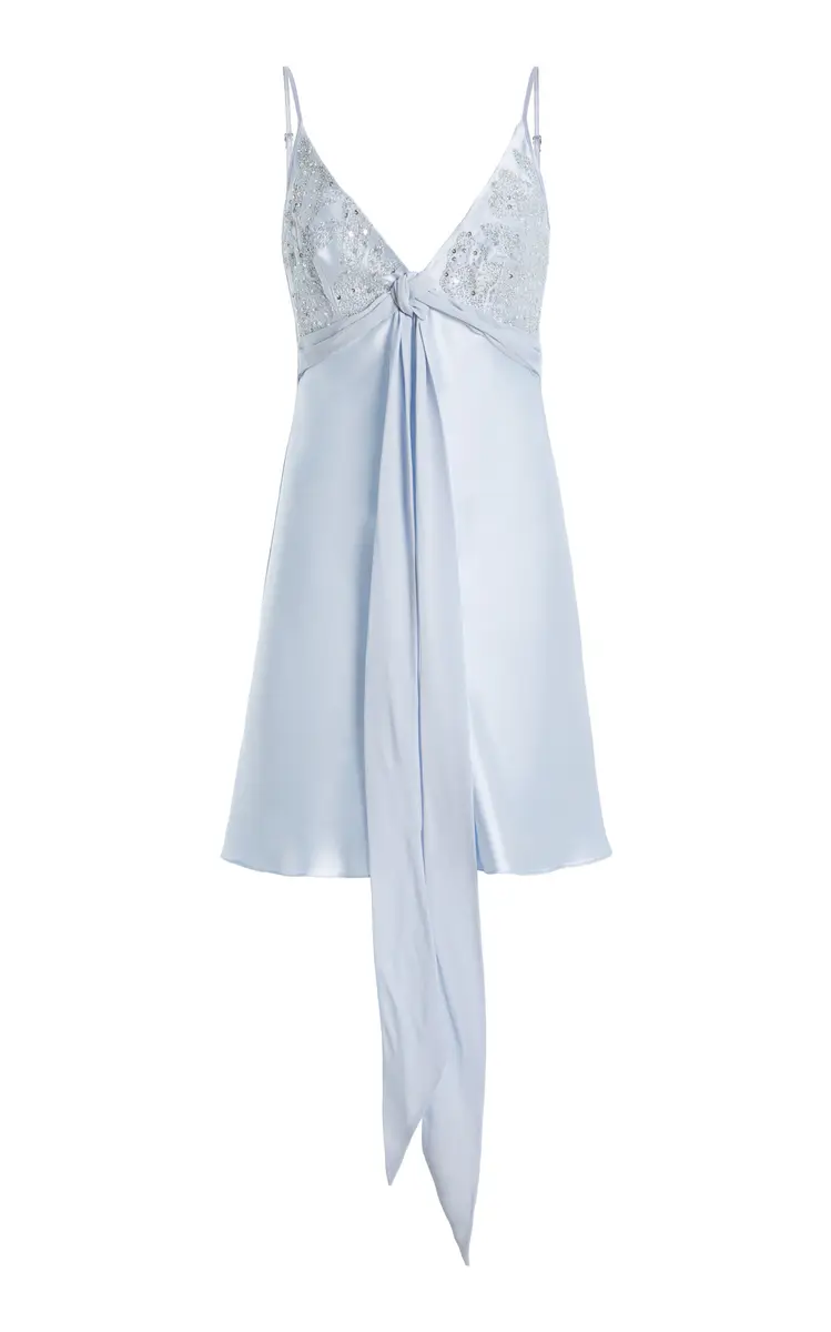 Wiederhoeft Exclusive Bias Satin Mini Slip Dress | Image 1 Wiederhoeft Exclusive Bias Satin Mini Slip Dress | Image 1