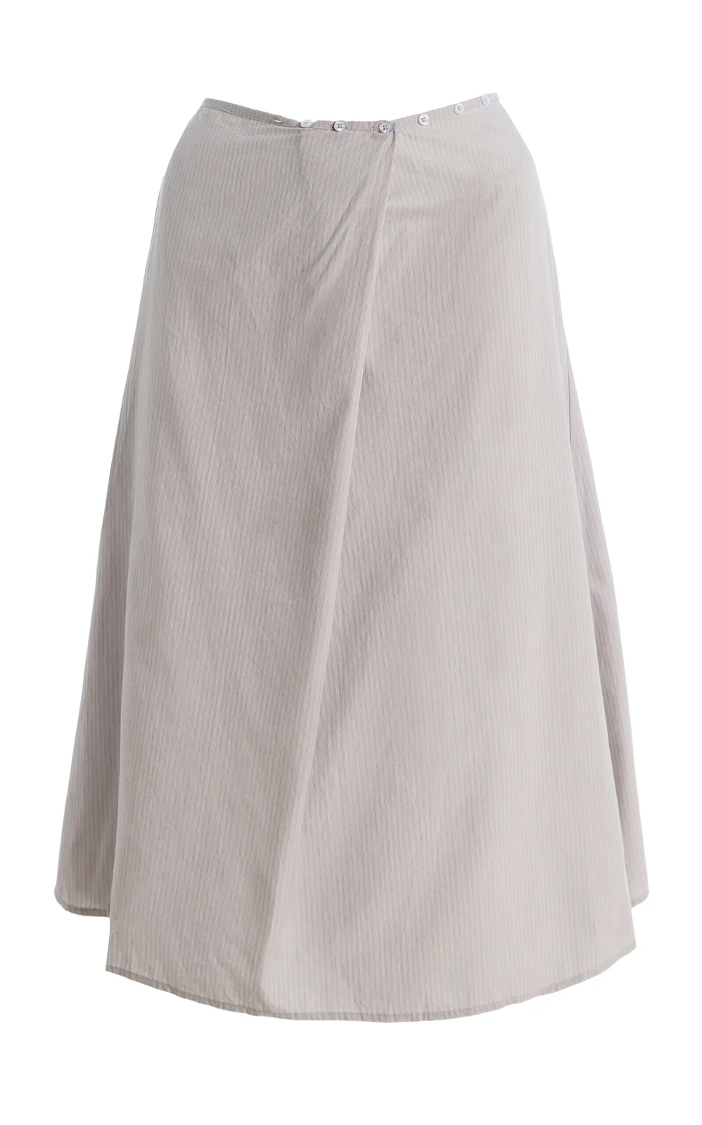 Striped Cotton Midi Wrap Skirt Striped Cotton Midi Wrap Skirt