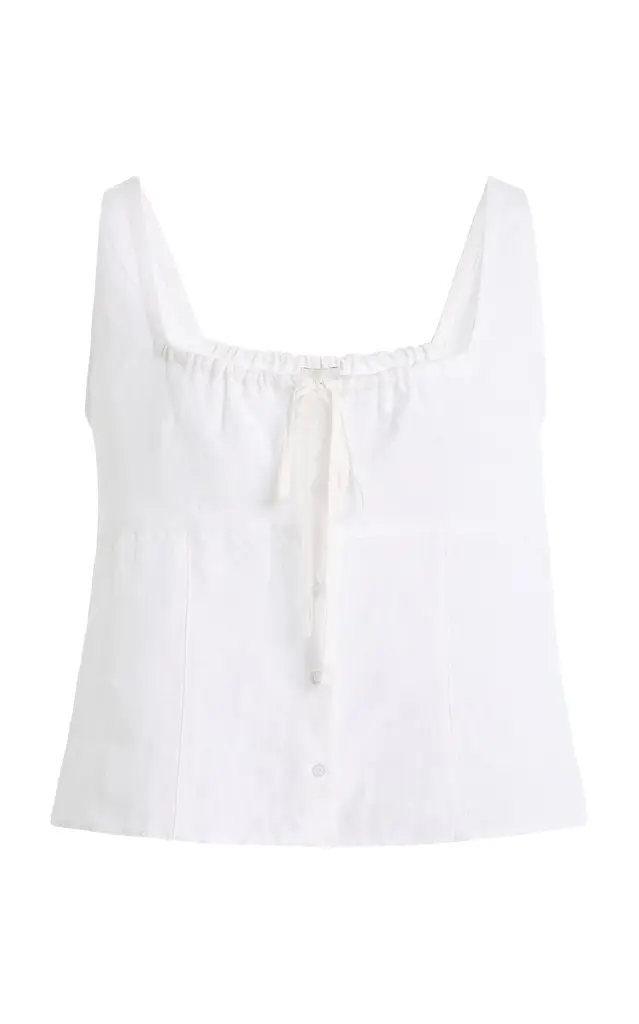 Deiji Studios Relaxed Linen Tie Top