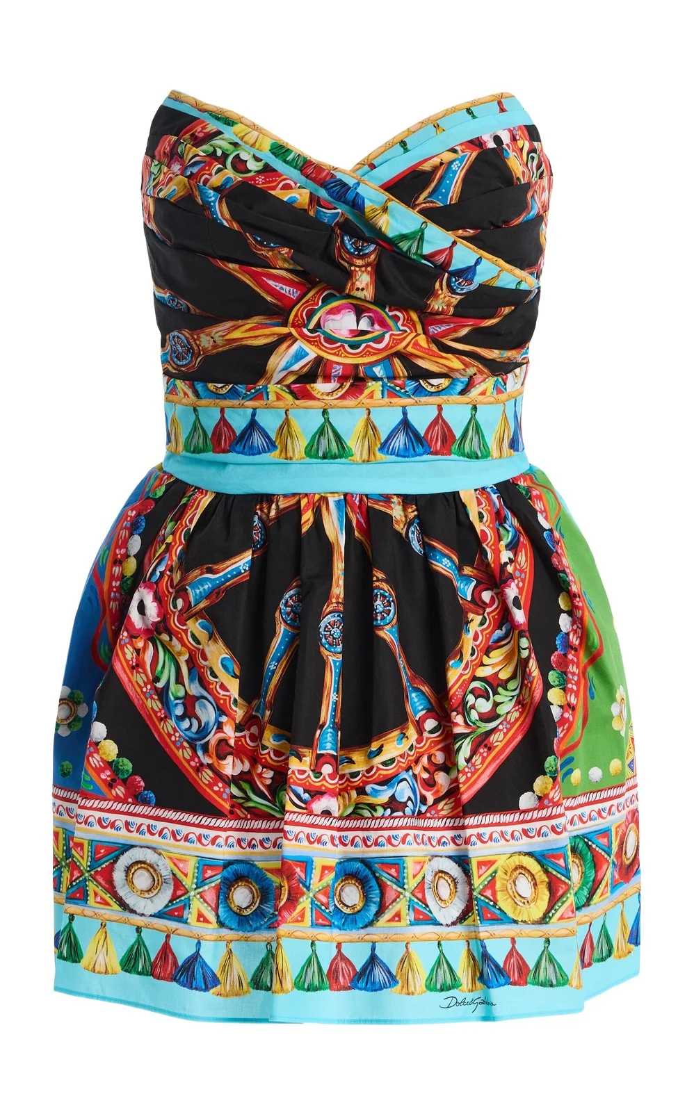 Printed Cotton Mini Dress