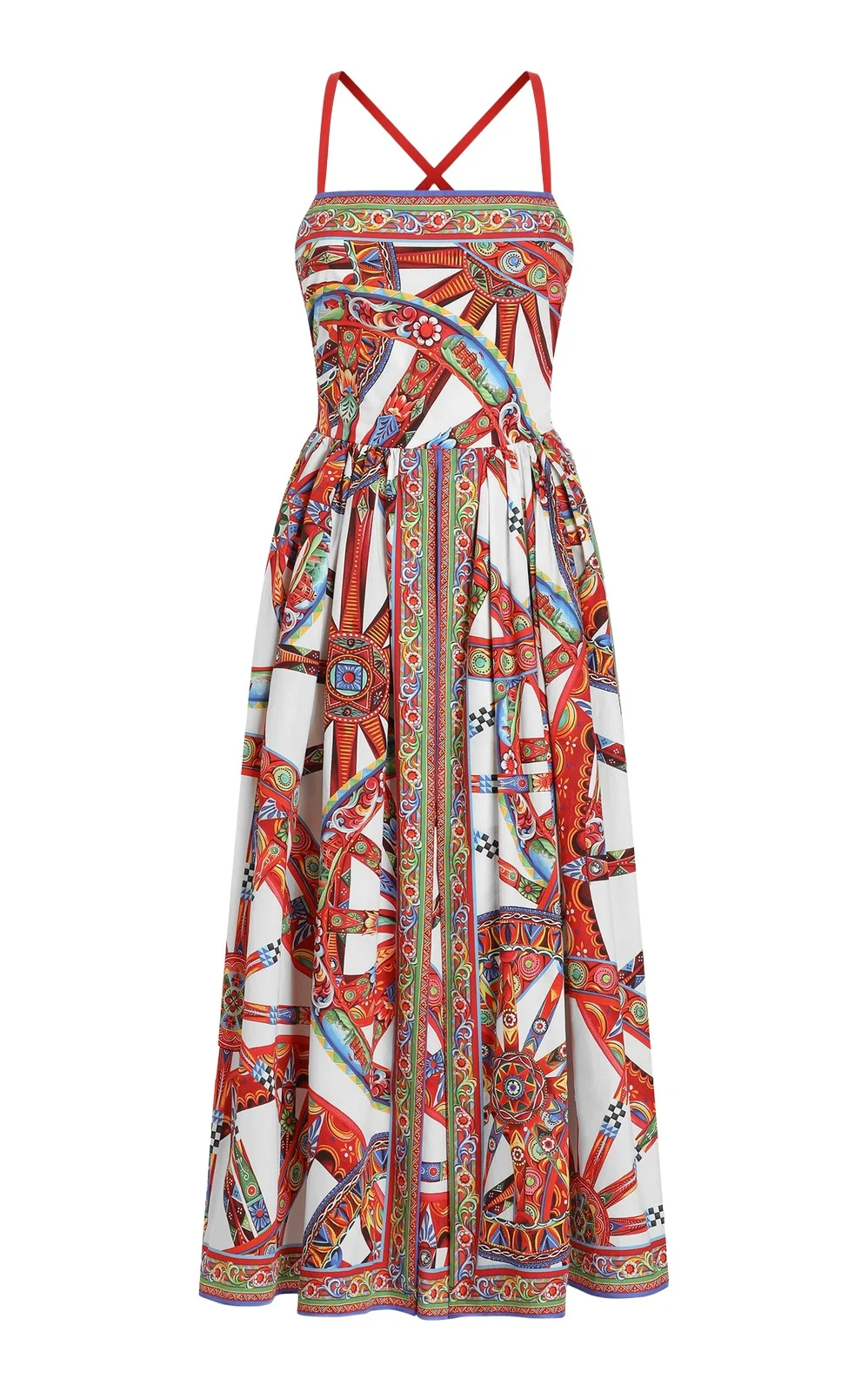 Printed Cotton Midi Dress Printed Cotton Midi Dress