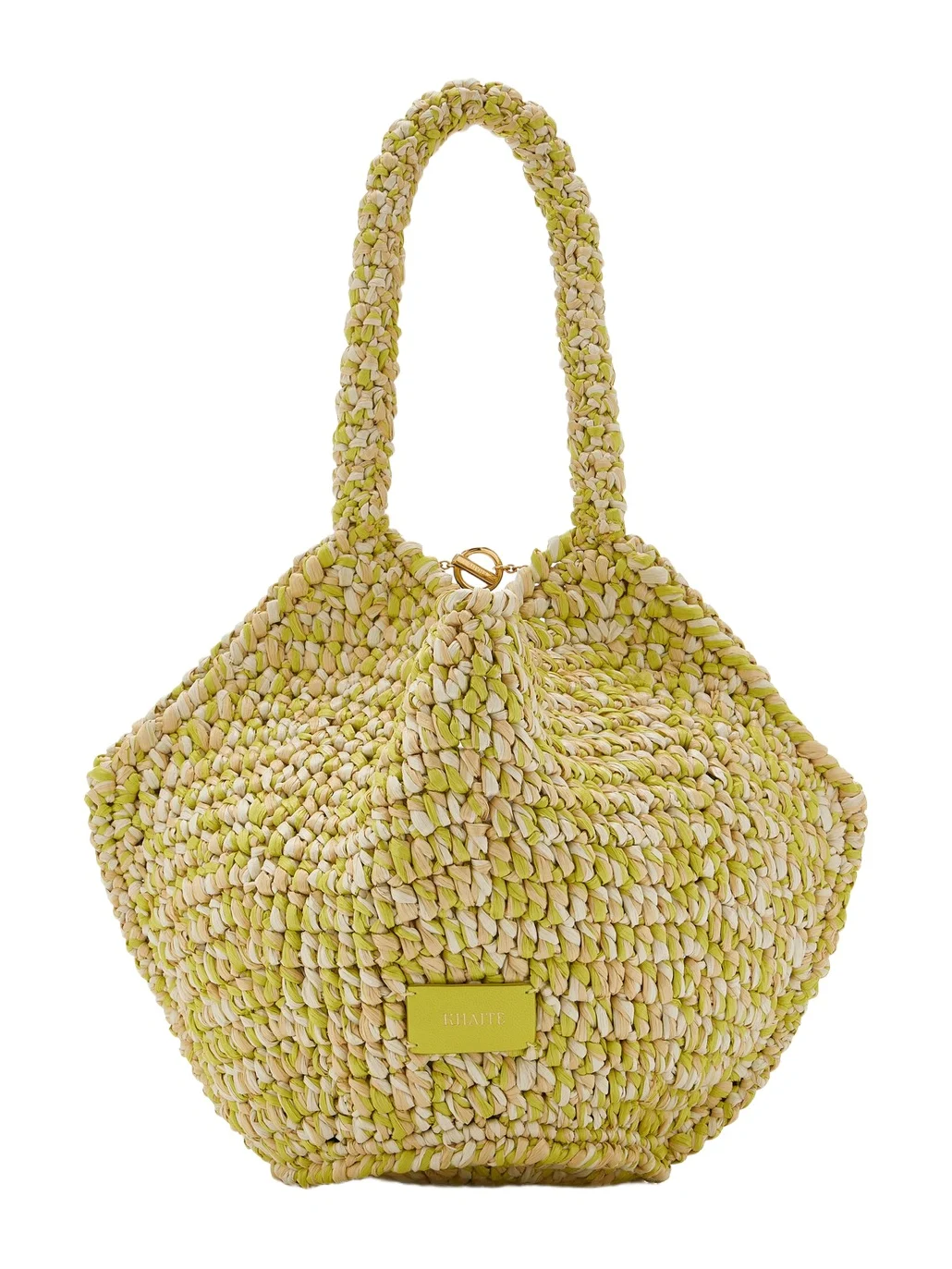 Khaite Lotus Mini Raffia Tote