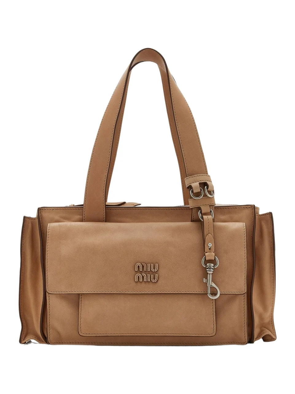 Miu Miu Pocket Leather Shoulder Bag