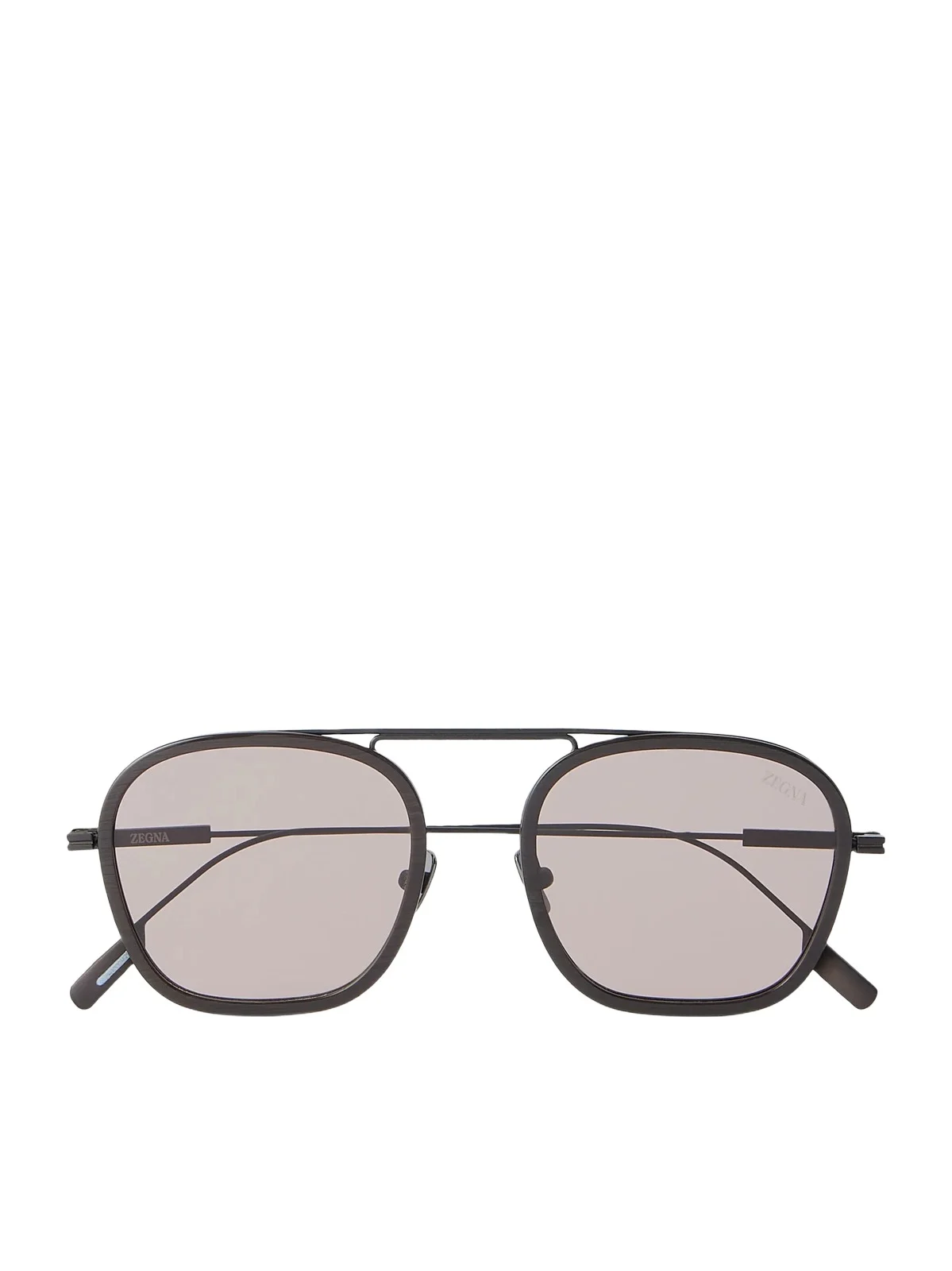 Zegna Round-Frame Titanium Sunglasses - Men