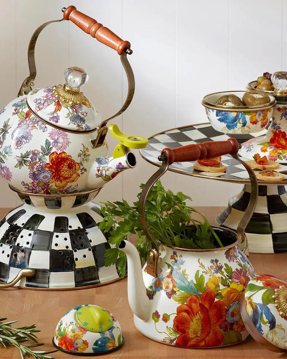 MacKenzie-Childs Flower Market Whistling Tea Kettle | Thumbnail 2 MacKenzie-Childs Flower Market Whistling Tea Kettle | Thumbnail 2