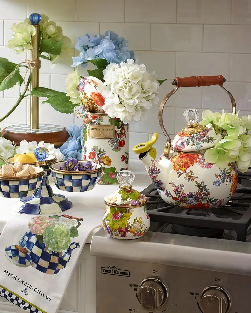 MacKenzie-Childs Flower Market Whistling Tea Kettle | Thumbnail 3 MacKenzie-Childs Flower Market Whistling Tea Kettle | Thumbnail 3