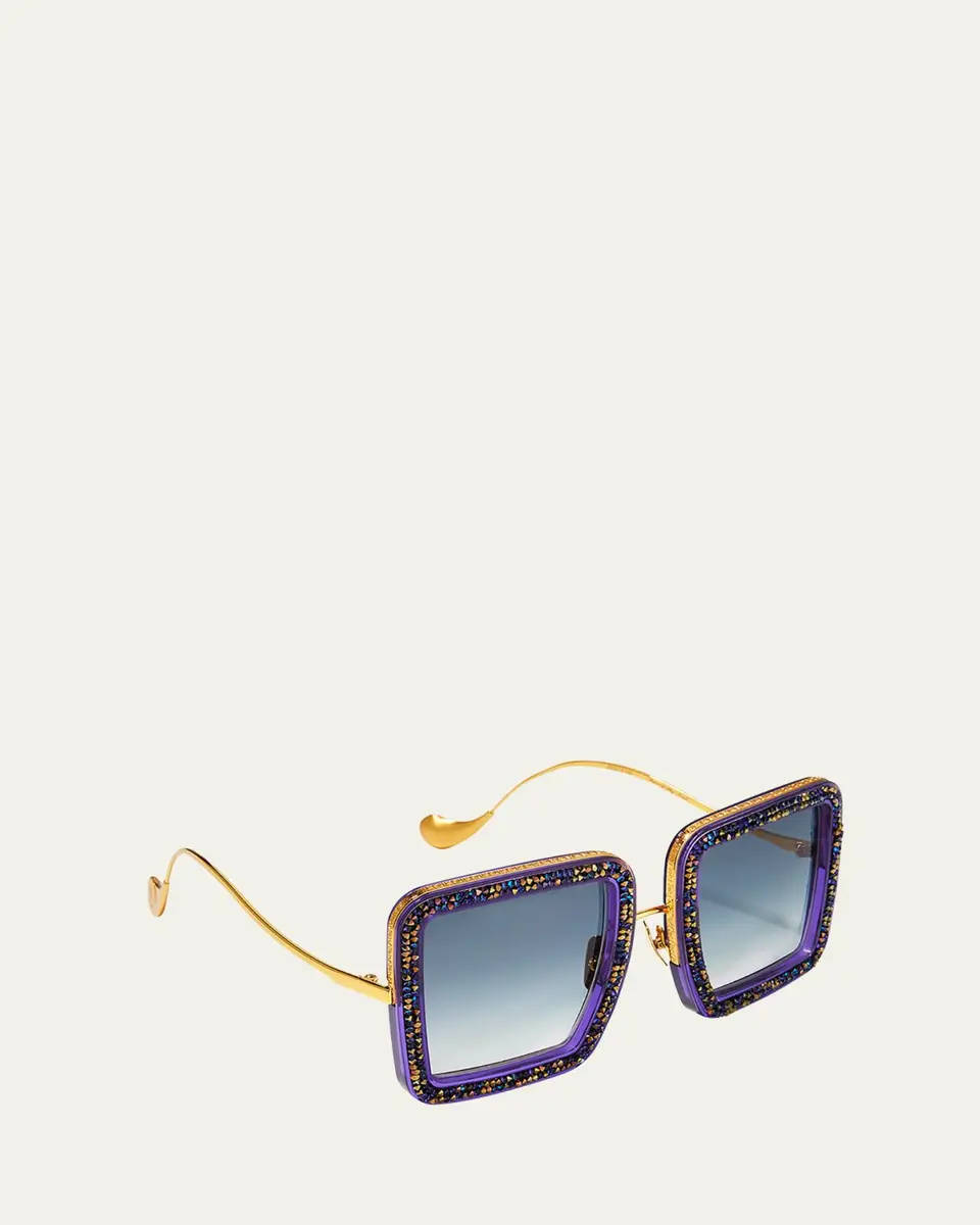 Anna-Karin Karlsson Beaming Sky Swarovski Square Acetate Sunglasses | Thumbnail 3 Anna-Karin Karlsson Beaming Sky Swarovski Square Acetate Sunglasses | Thumbnail 3