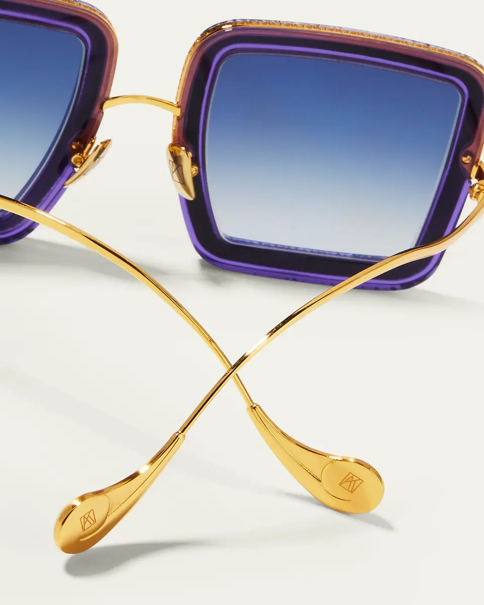 Anna-Karin Karlsson Beaming Sky Swarovski Square Acetate Sunglasses | Thumbnail 5 Anna-Karin Karlsson Beaming Sky Swarovski Square Acetate Sunglasses | Thumbnail 5