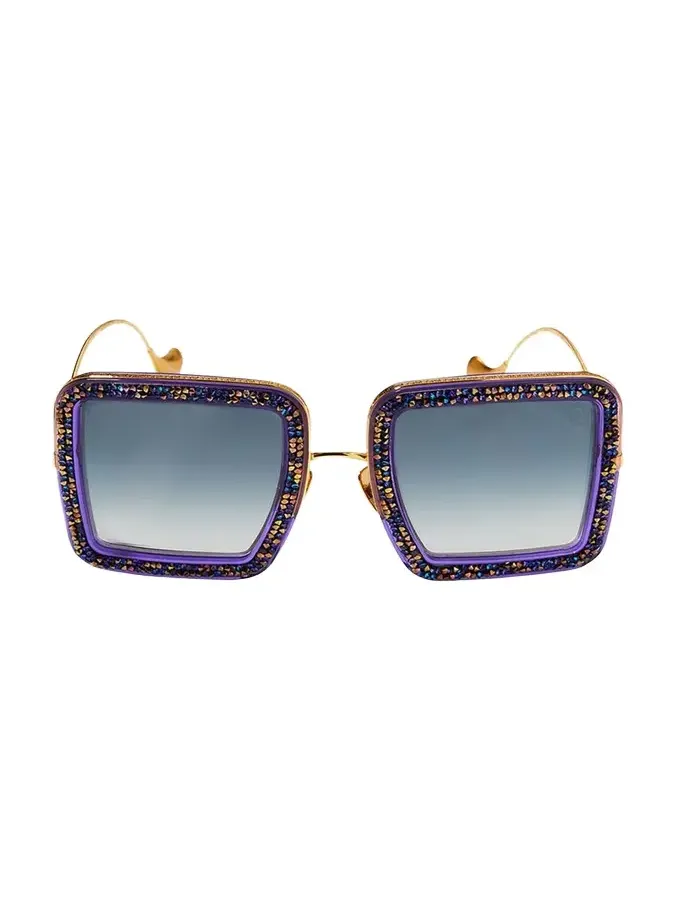 Beaming Sky Swarovski Square Acetate Sunglasses Beaming Sky Swarovski Square Acetate Sunglasses