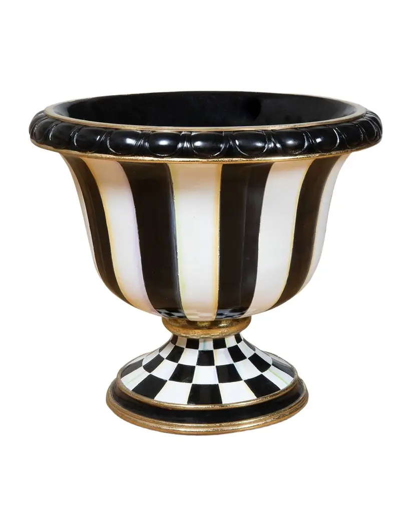 MacKenzie-Childs Courtly Stripe Urn | Image 1 MacKenzie-Childs Courtly Stripe Urn | Image 1