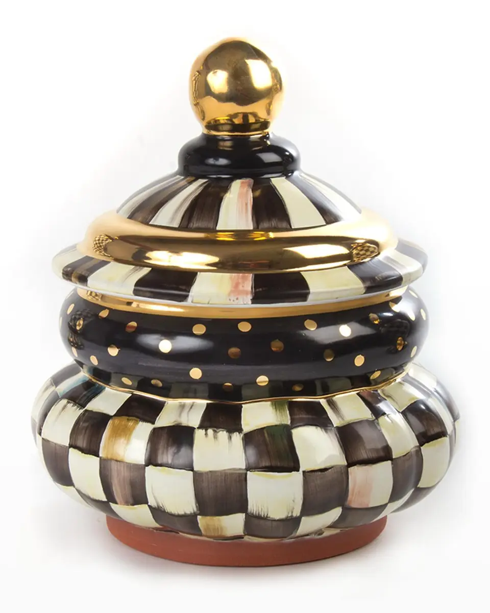 MacKenzie-Childs Courtly Check Groovy Canister | Thumbnail 2 MacKenzie-Childs Courtly Check Groovy Canister | Thumbnail 2