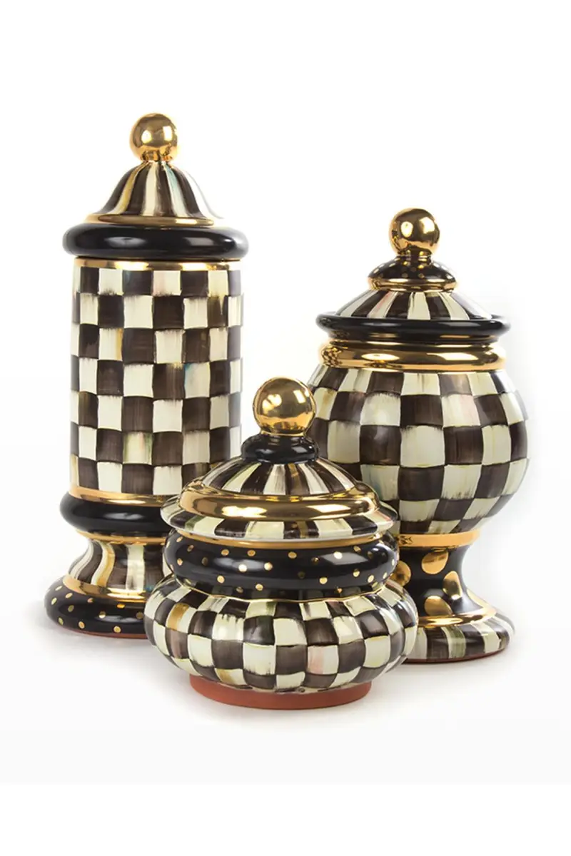 MacKenzie-Childs Courtly Check Groovy Canister | Thumbnail 3 MacKenzie-Childs Courtly Check Groovy Canister | Thumbnail 3