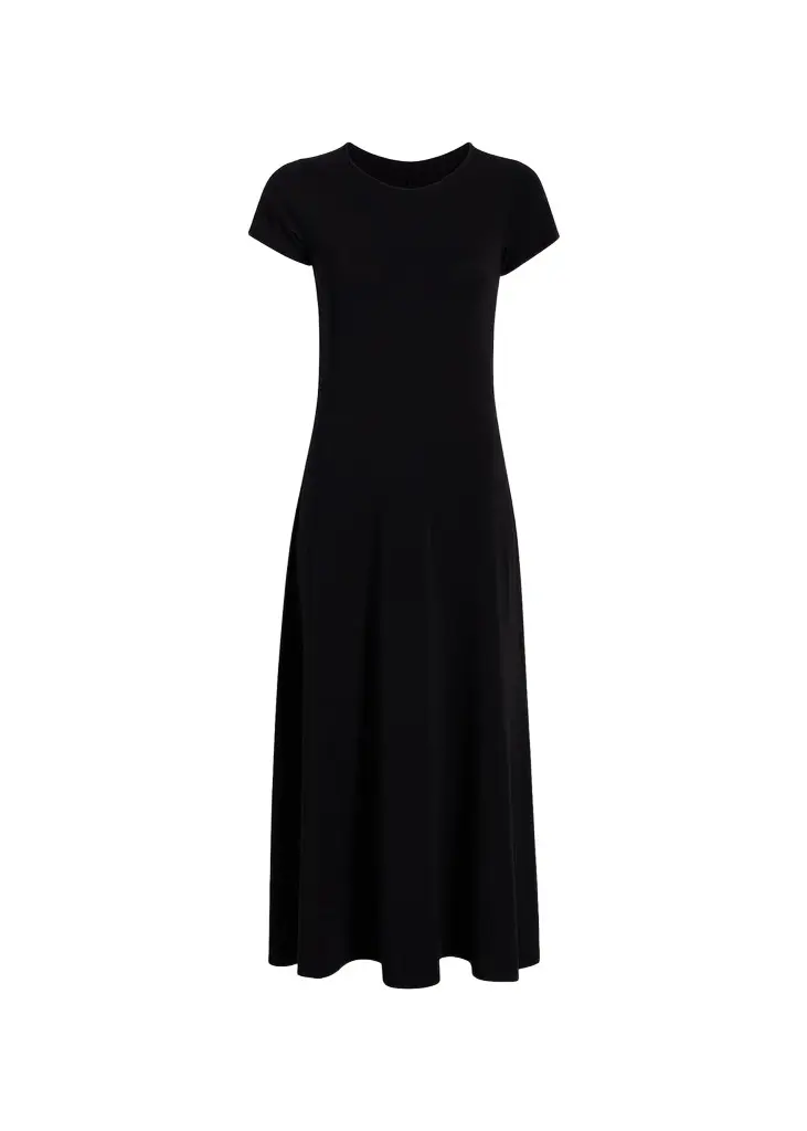 Another Tomorrow Cotton Fitted Tee Dress