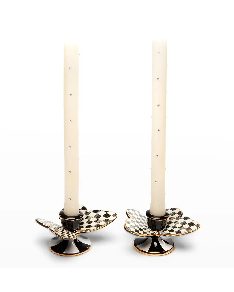 MacKenzie-Childs Courtly Check Butterfly Candle Holders, Set Of 2 | Thumbnail 4 MacKenzie-Childs Courtly Check Butterfly Candle Holders, Set Of 2 | Thumbnail 4