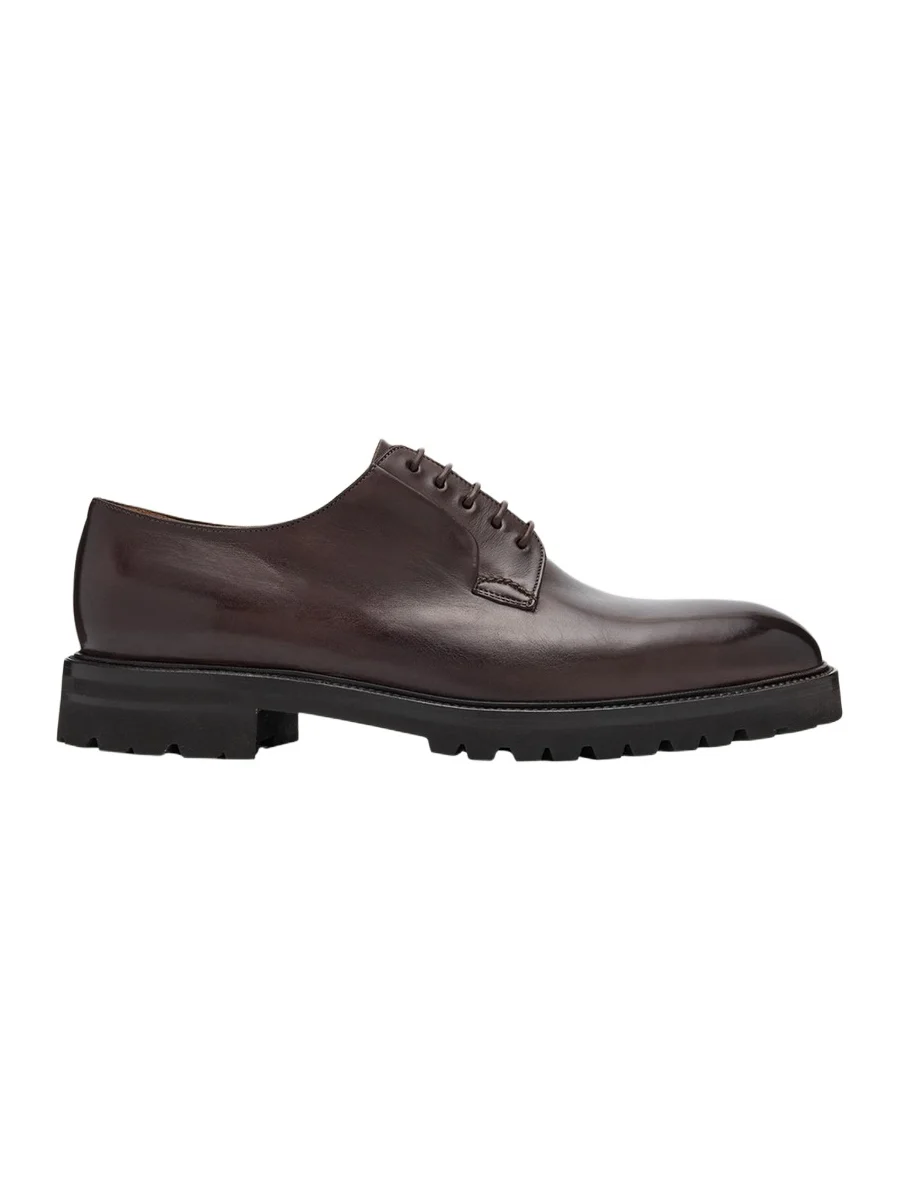 Bergdorf Goodman Men's Lug-Sole Calfskin Derby Shoes