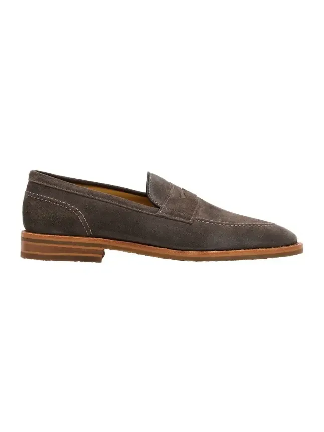 Allen Edmonds Reserve Men's Roman Suede Contrast-Sole Penny Loafers