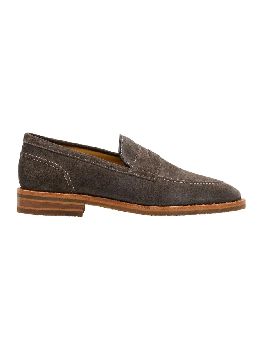 Allen Edmonds Reserve Men's Roman Suede Contrast-Sole Penny Loafers