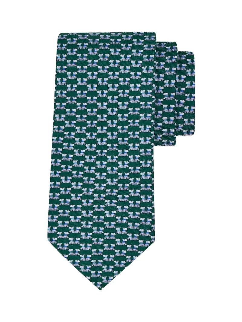 Ferragamo Men's Double-Dog Silk Tie