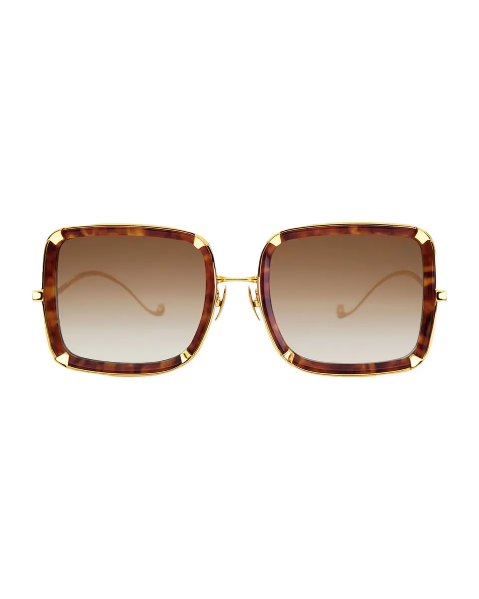 Anna-Karin Karlsson White Moon 24K Gold-Plated & Acetate Square Sunglasses | Thumbnail 3