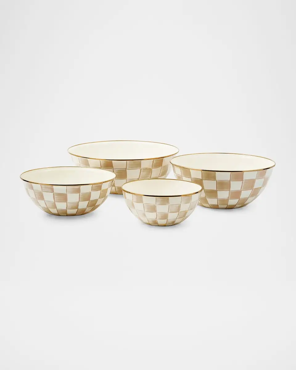 MacKenzie-Childs Mocha Check Large Everyday Bowl | Thumbnail 2 MacKenzie-Childs Mocha Check Large Everyday Bowl | Thumbnail 2